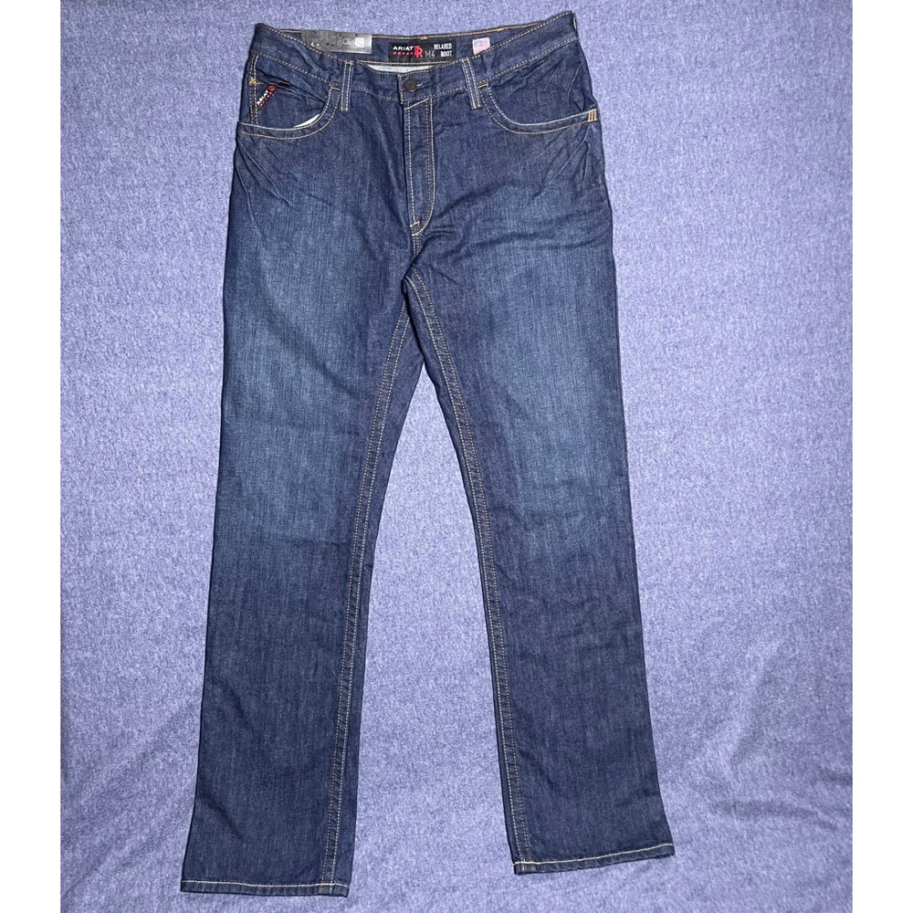 Ariat Work M4 FR Flame Resistant Relaxed Boot Cut Jeans Mens 36x38 CAT2